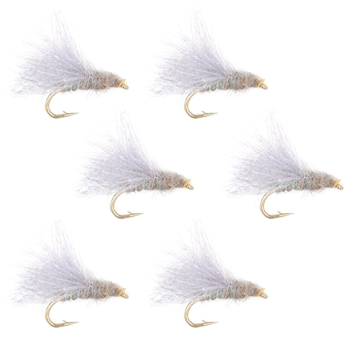 CDC Baetis Emerger BWO Wet Fly Fishing Flies - 6 Flies Hook Size 14