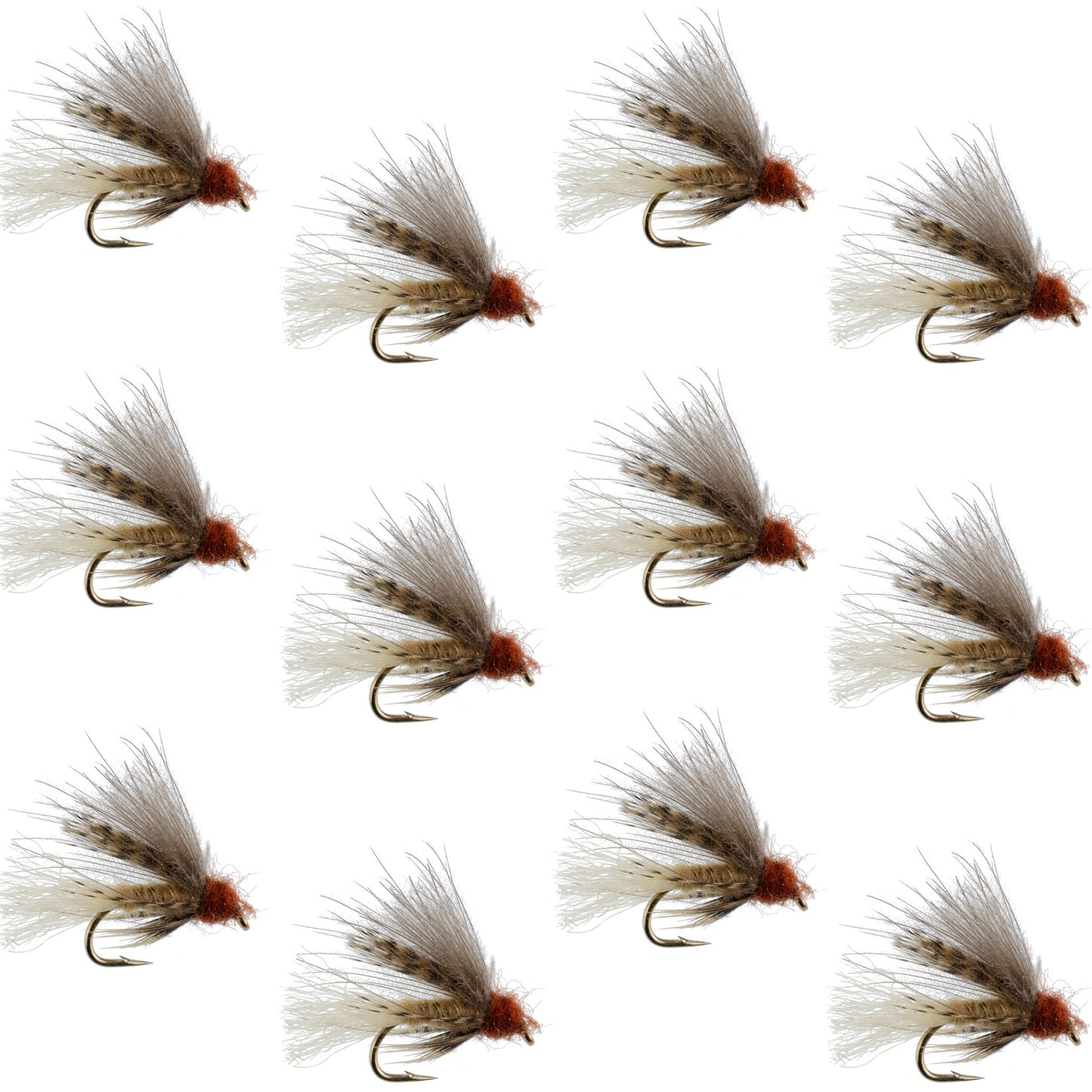Tan CDC Caddis Emerger 12 Flies Hook Size 16