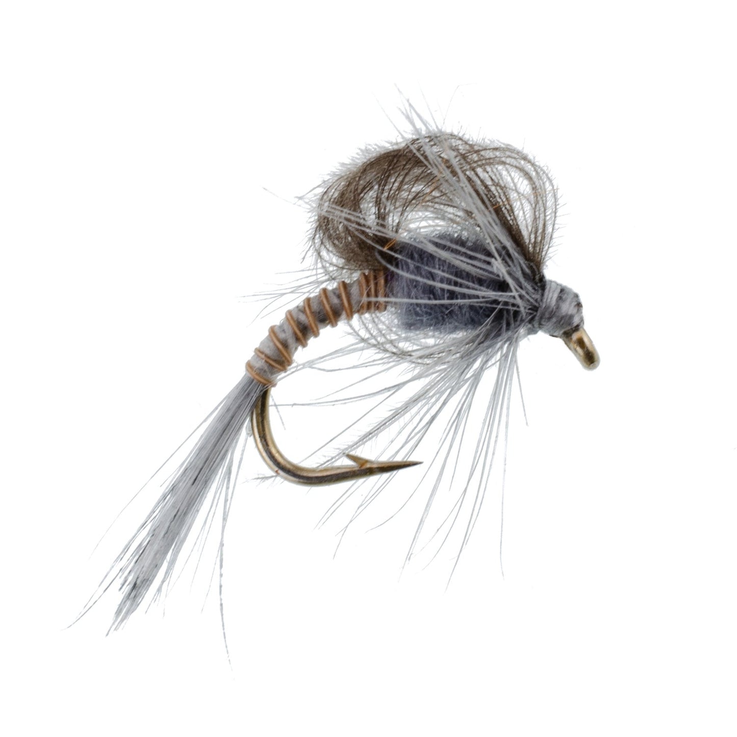 CDC Loop Wing Adams Emerger Fly 6 Flies - Hook Size 18