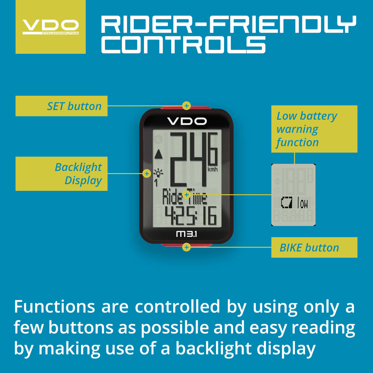 VDO Bicycle Computer M3.1 (Wireless)