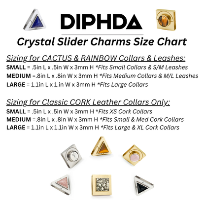 Rose Quartz Triangle Crystal Charm - Gold or Silver | DIPHDA