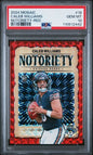 Graded 2024 Panini Mosaic Caleb Williams #18 Notoriety Red Rookie RC Football Card PSA 10 Gem Mint