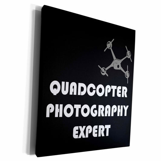 3dRose Black and White Drone with Quadcopter Photography... - Museum Grade Canvas Wrap (cw_179965)