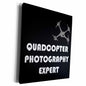 3dRose Black and White Drone with Quadcopter Photography... - Museum Grade Canvas Wrap (cw_179965)
