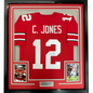 Framed Autographed/Signed Cardale Jones 35x39 Ohio State Red College Football Jersey JSA COA
