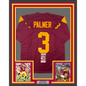 Framed Autographed/Signed Carson Palmer 35x39 USC Southen Cal Maroon College Football Jersey JSA COA