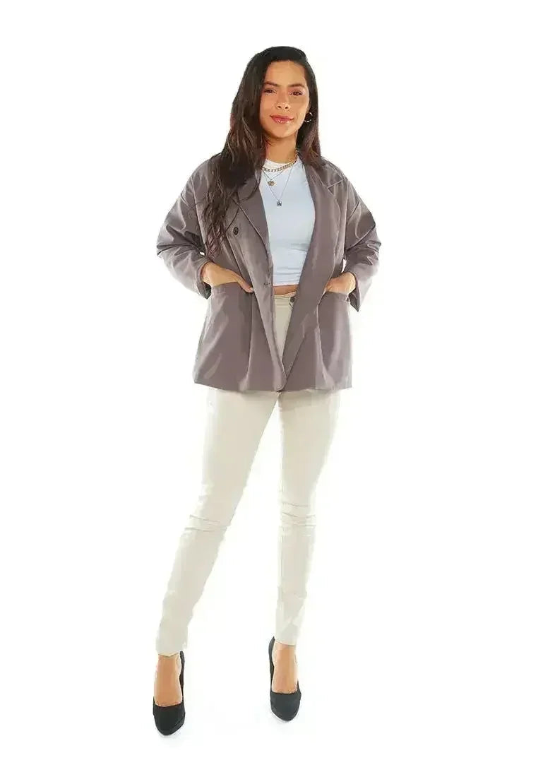 Casual Oversized Double Breasted Jacket