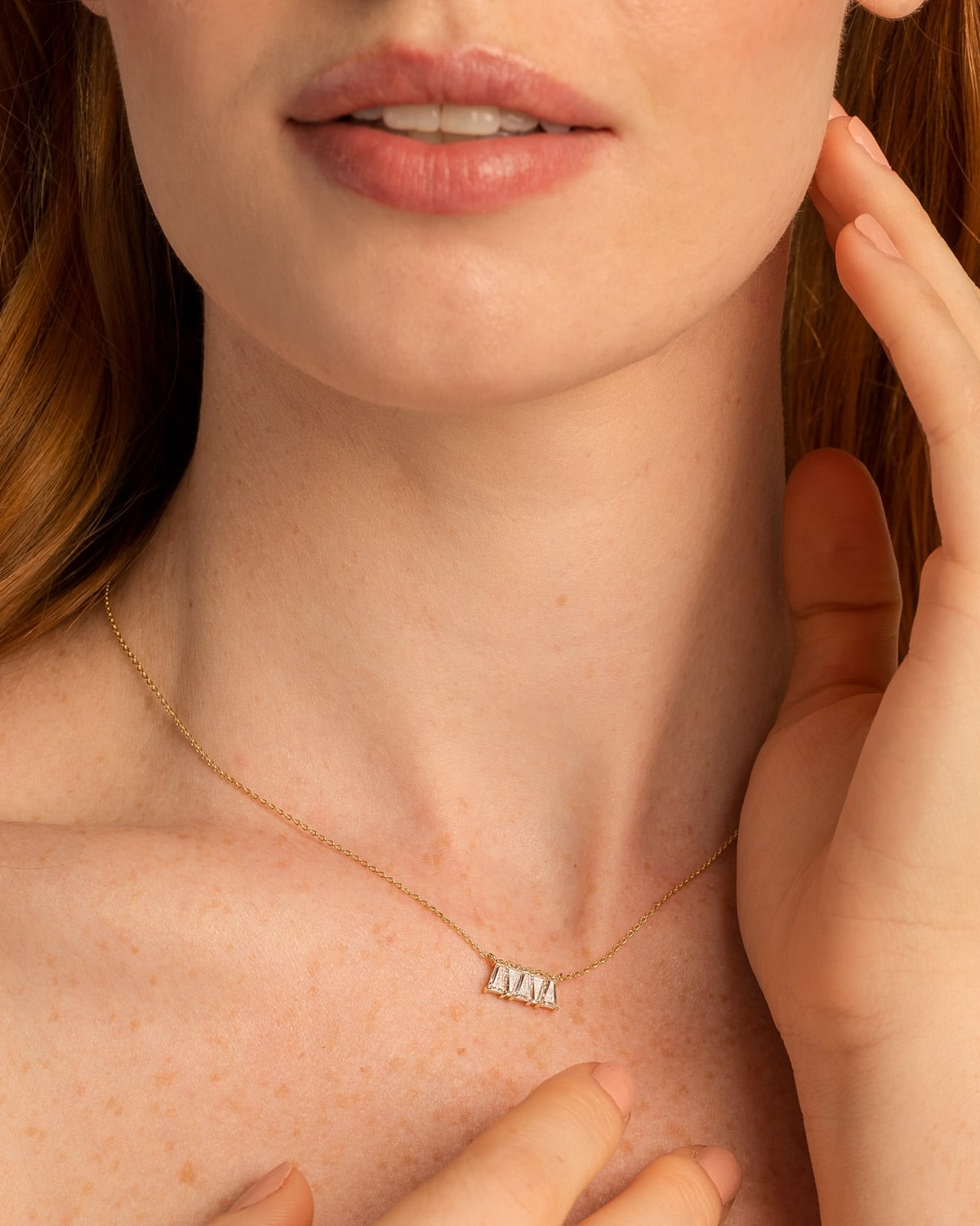 Radiance Baguette Dainty Necklace