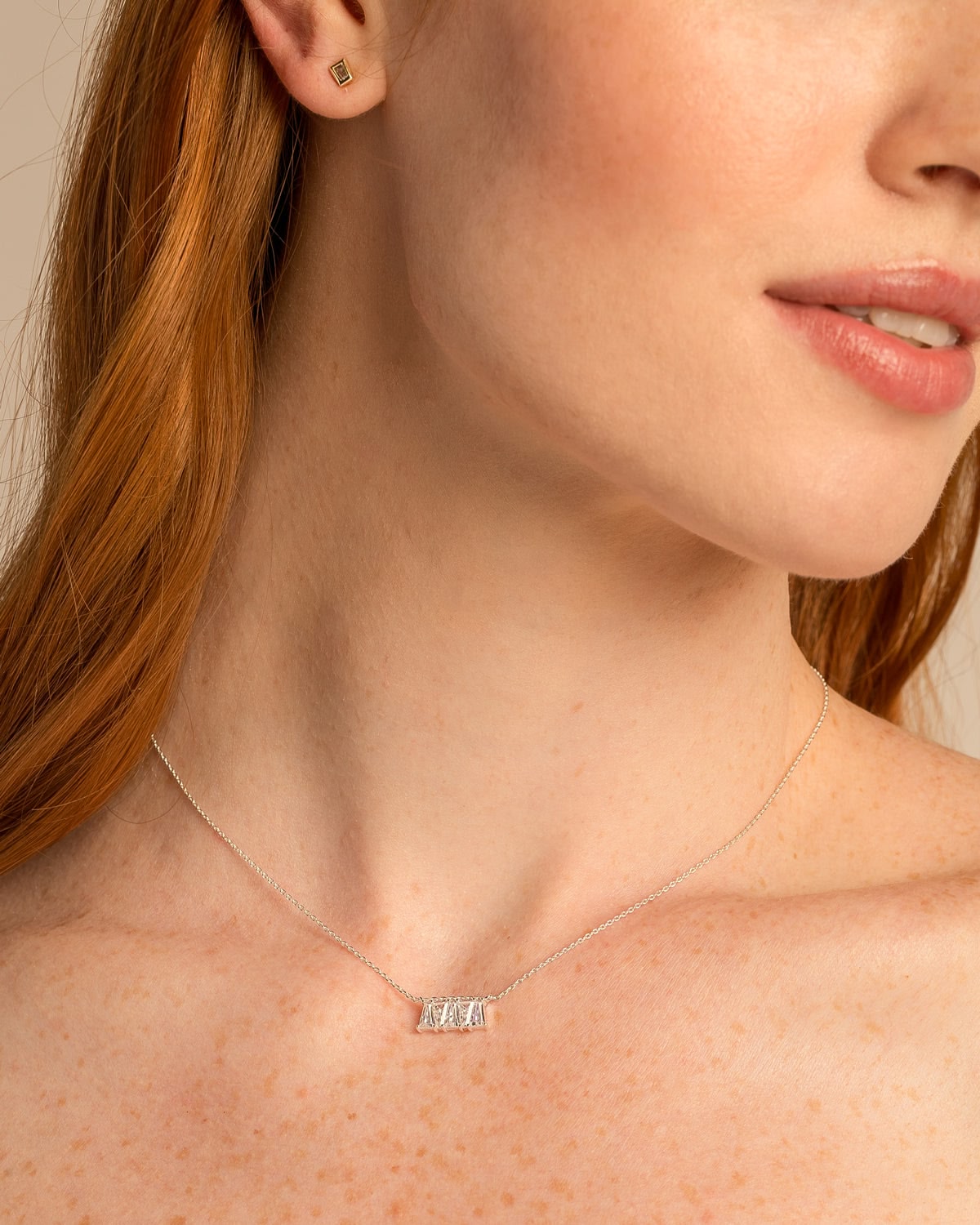 Radiance Baguette Dainty Necklace