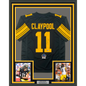 Framed Autographed/Signed Chase Claypool 35x39 Pittsburgh Color Rush Football Jersey Beckett BAS COA