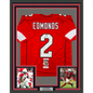 Framed Autographed/Signed Chase Edmonds 35x39 Arizona Red Football Jersey JSA COA