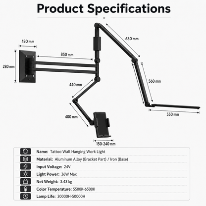 Multifunctional and convenient work lamp---Wall mounted light