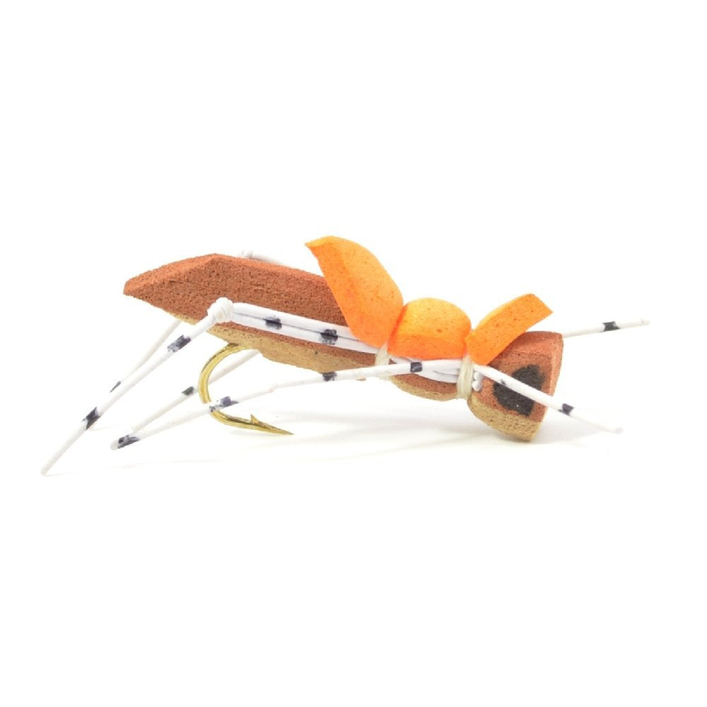Grasshopper Trout Flies Assortment Foam Hoppers - 9 Flies Size 10