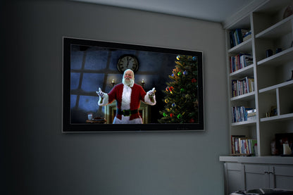 Christmas Digital Decoration Kit Includes 7 AtmosFX® Video Effects for Christmas + HD Super Bright Projector + 48” x 72” Holographic Projection Screen