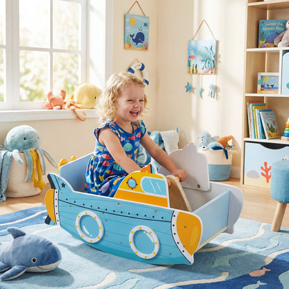 Wooden Submarine Rocking Climber with Rotating Propeller