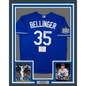 Framed Autographed/Signed Cody Bellinger 35x39 2020 WS Champ Los Angeles LA Dodgers Blue Authentic Baseball Jersey Fanatics COA