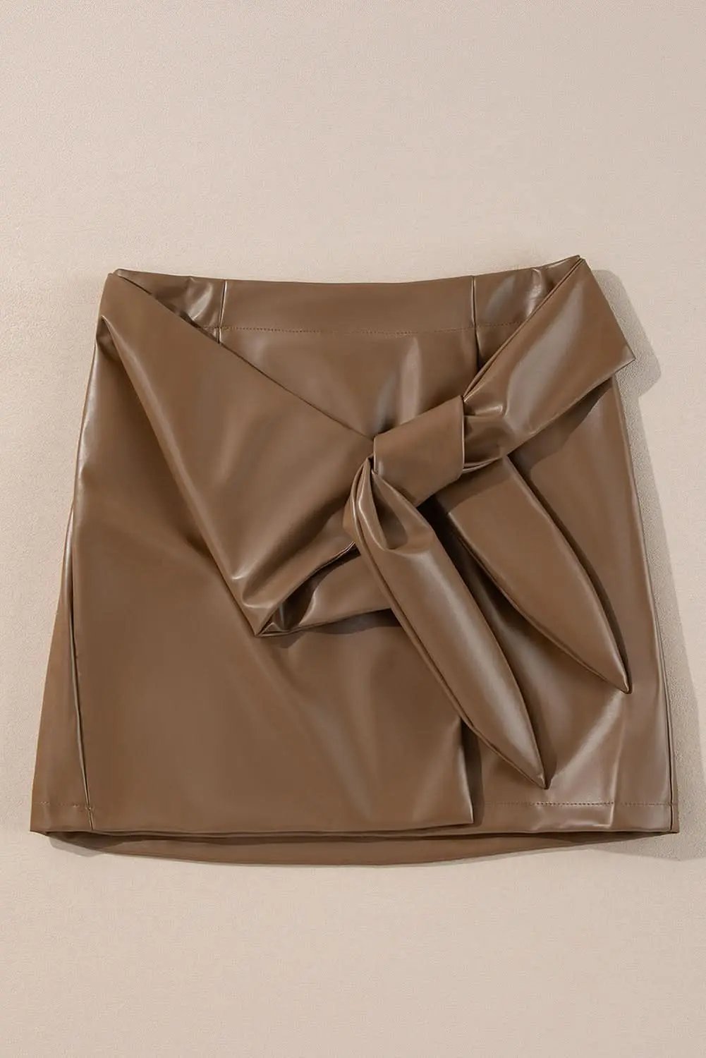 Love Salve Faux Leather Mini Skirt With Bow Detail — Fall Fashion