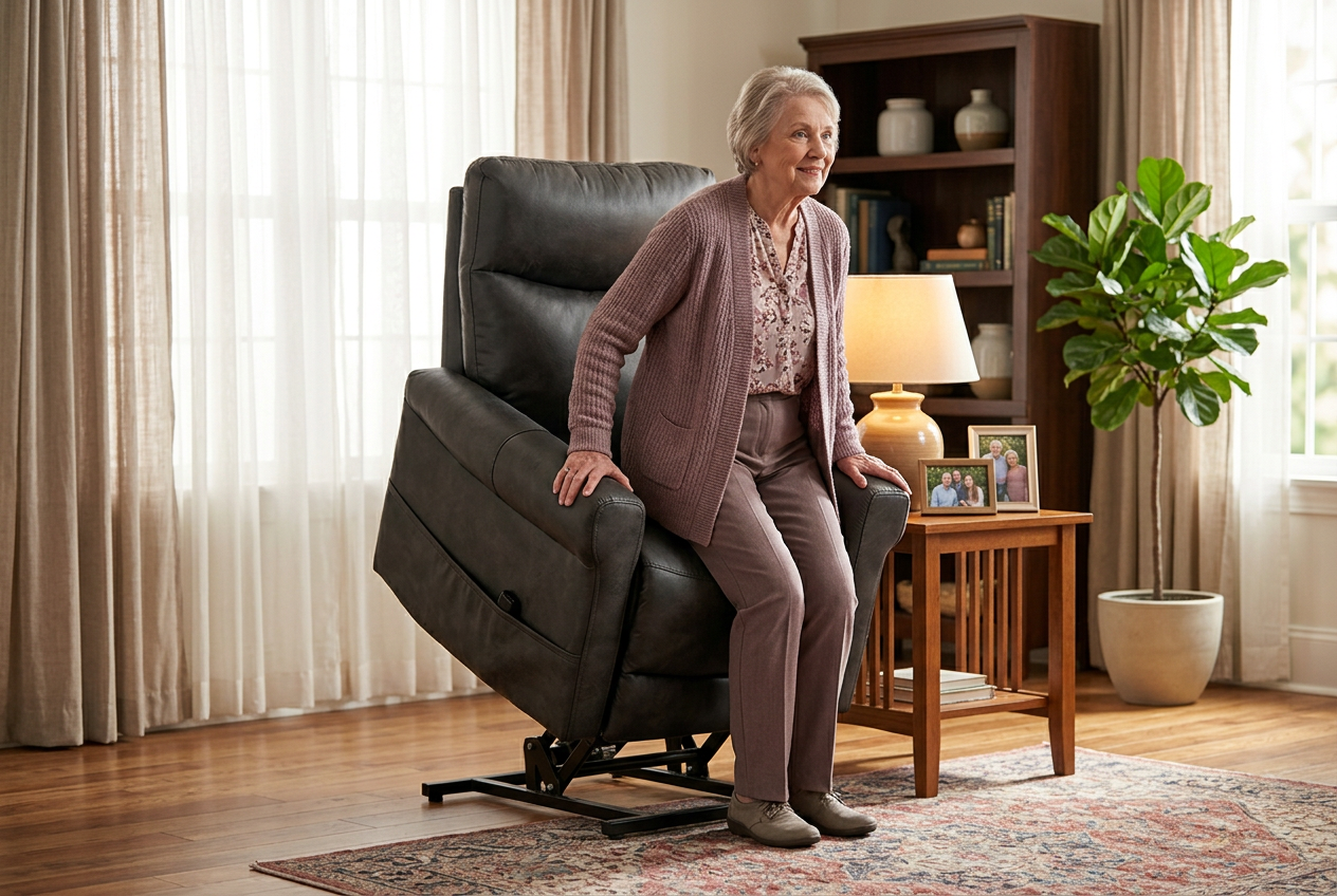 ComfortRise Granite Infinite Position Lift Chair with Power Headrest & Lumbar Support