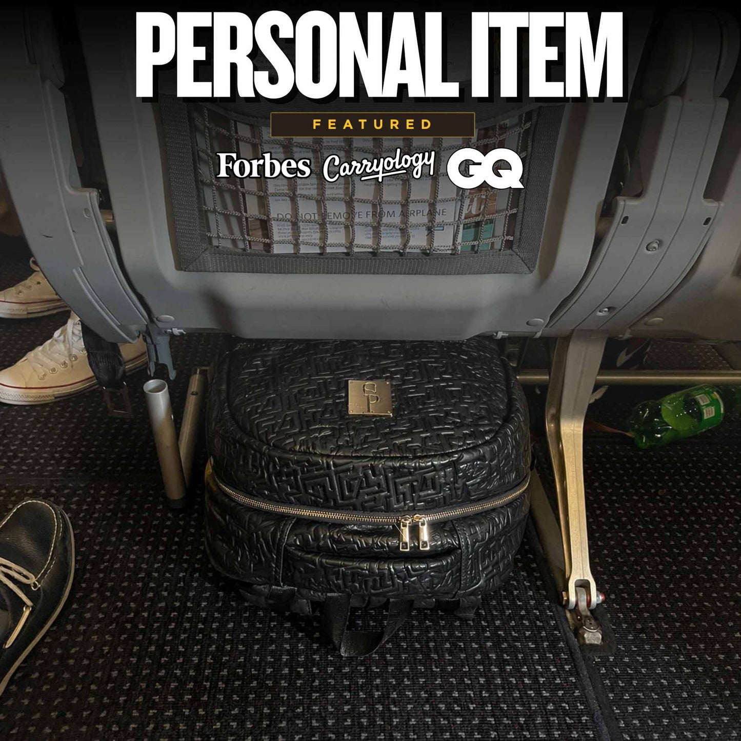 Black Monogram Leather Commuter Bag