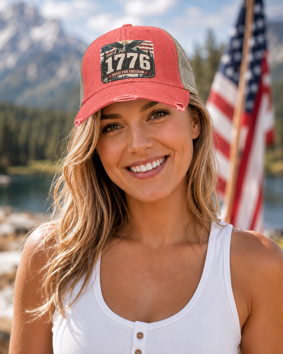 1776 Built For Freedom Distressed Ollie Cap