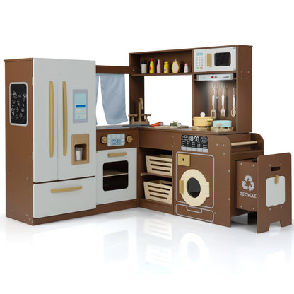 Corner Play Kitchen with Lights and Sounds for Ages 3+