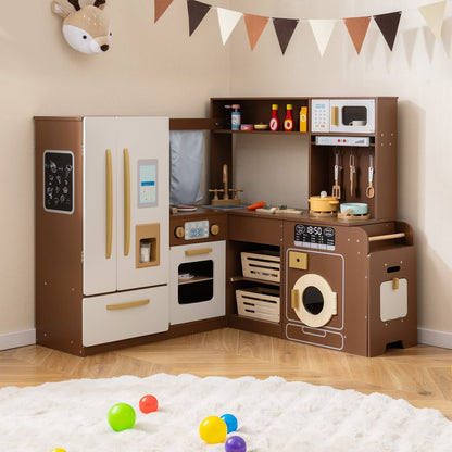 Corner Play Kitchen with Lights and Sounds for Ages 3+