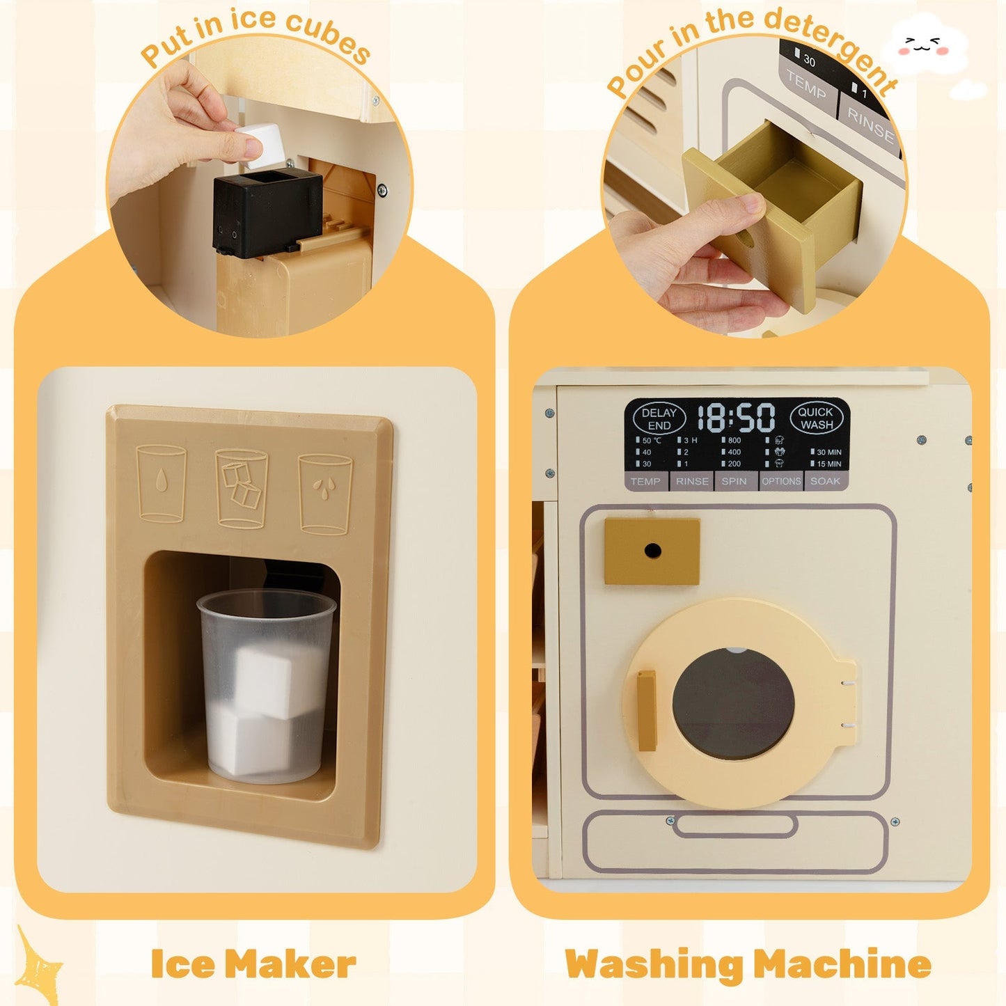 Corner Play Kitchen with Lights and Sounds for Ages 3+