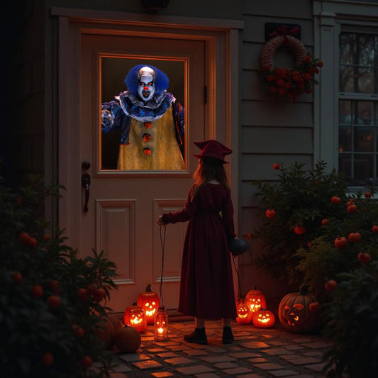 AtmosFX® Creepy Clowns Halloween Digital Decoration on USB Includes 8 Atmosfx Video Effects for Hallloween