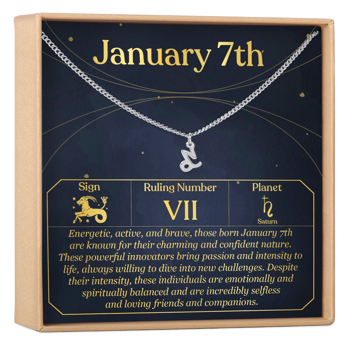 January 7th Capricorn Necklace