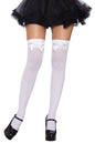 Bow Top Opaque Stockings