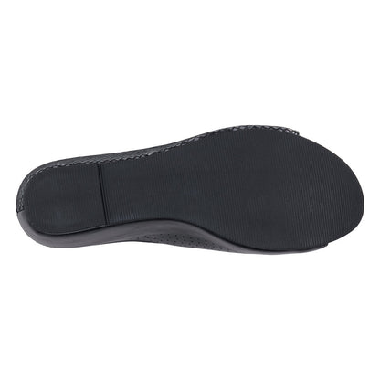 Women's Dacia Black Snake-Skin Wedge Sandals
