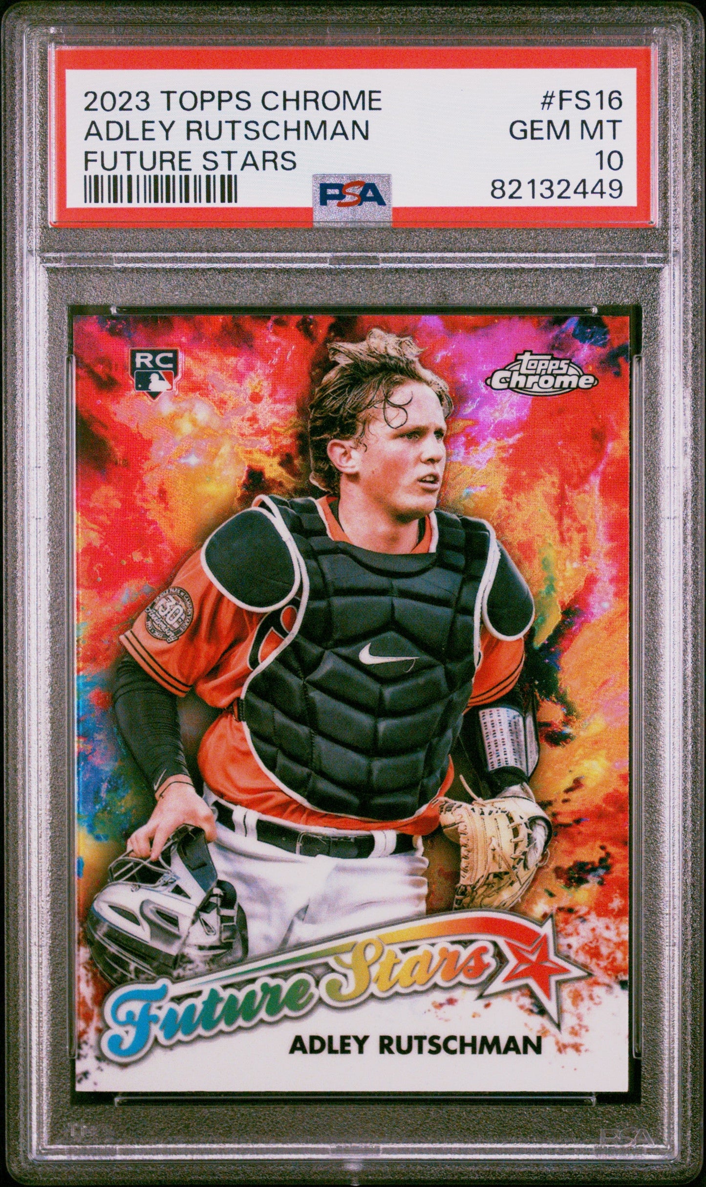 Graded 2023 Topps Chrome Adley Rutschman #FS16 Future Stars Rookie RC Baseball Card PSA 10 Gem Mint