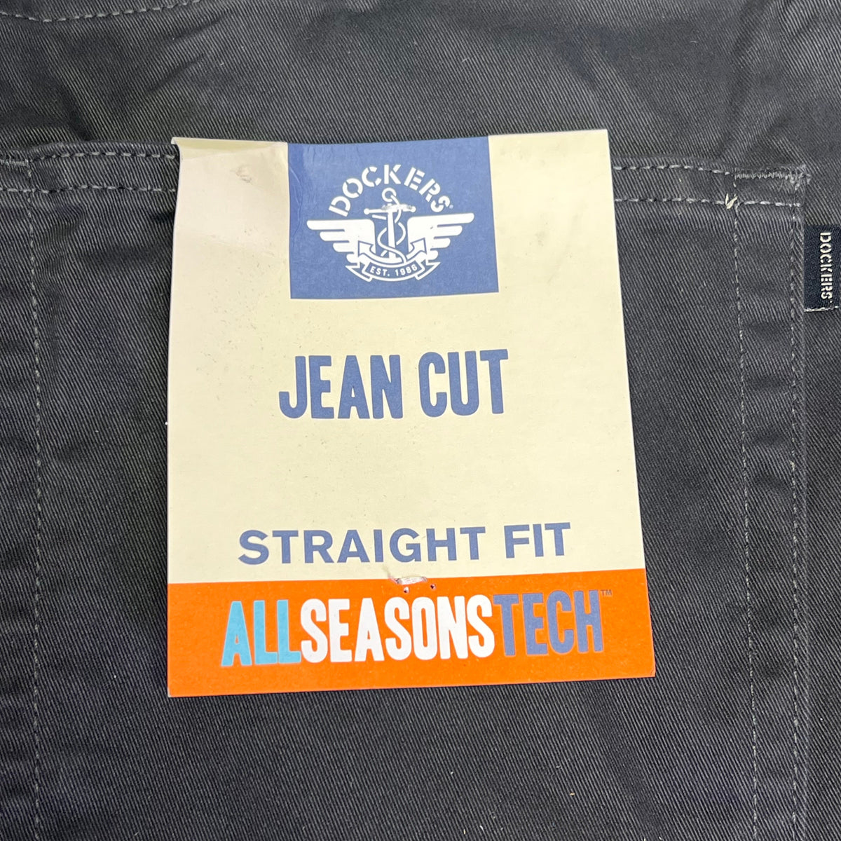 DOCKERS All Seasons Tech Straight Fit Jean Cut Pant Men's Sz 32x32 Steelhead