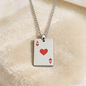 Titanium Steel Playing Card Necklace