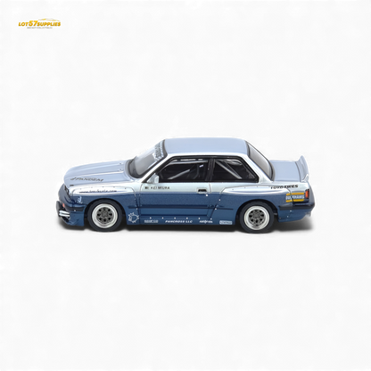 INNO64 Pandem E30 M3 Silver/Blue 1:64