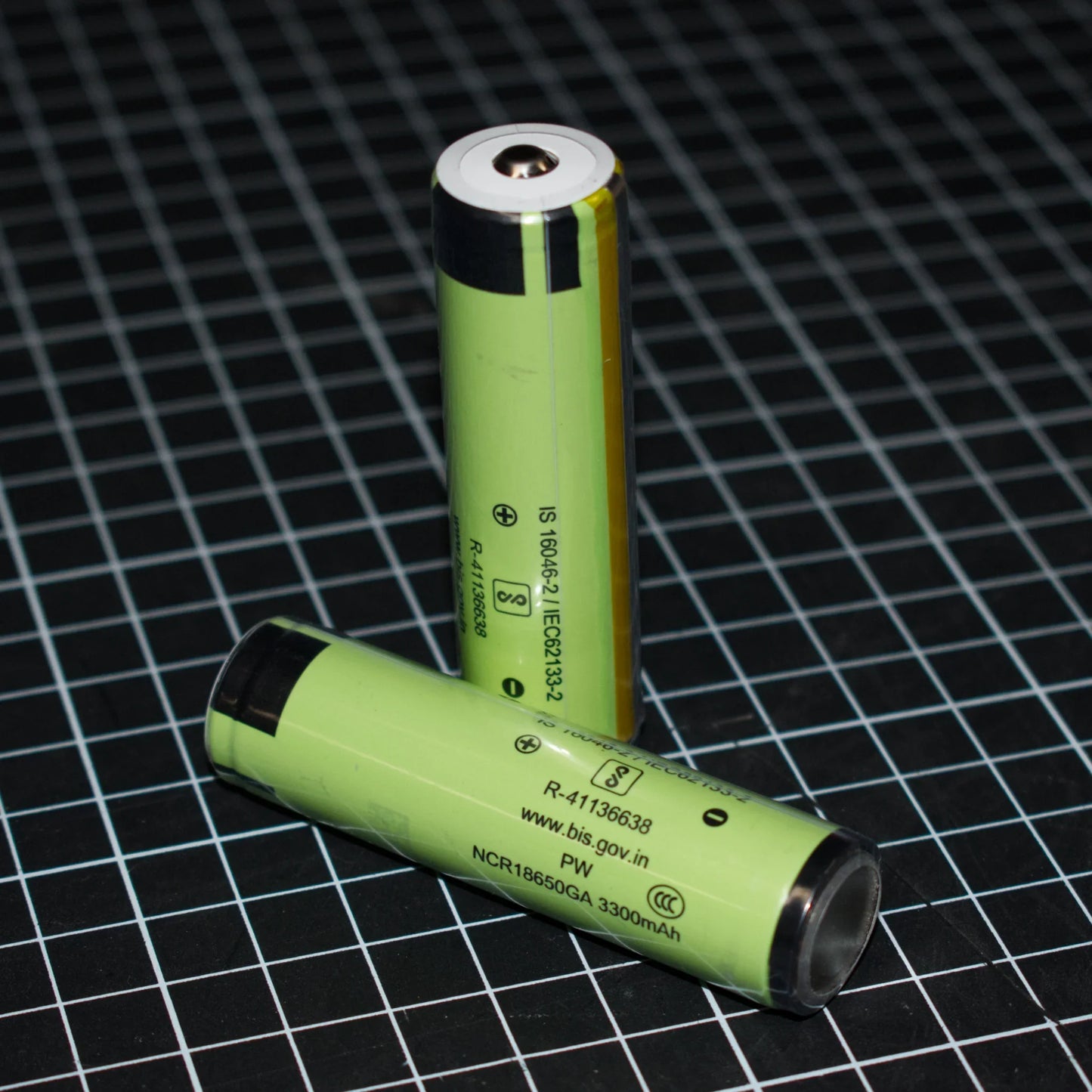 NCR18650GA Protected Button Top 18650 lithium cell; 5A, 3500 mAh