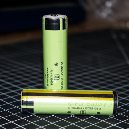 NCR18650GA Protected Button Top 18650 lithium cell; 5A, 3500 mAh