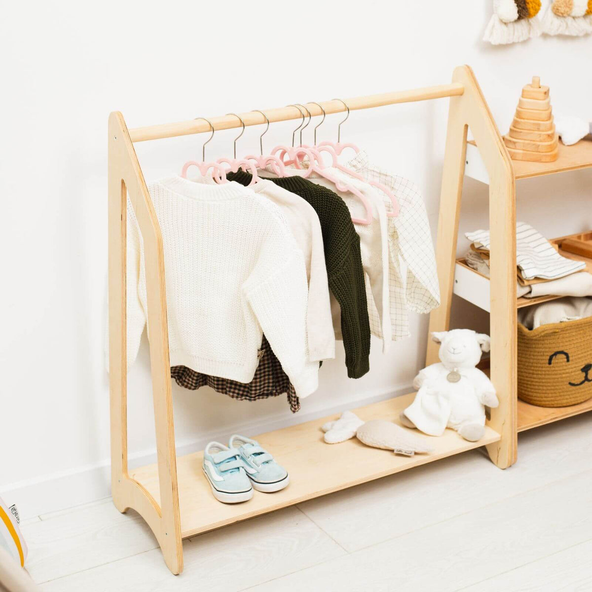 Wooden Clothing Rack