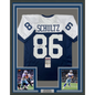 Framed Autographed/Signed Dalton Schultz 35x39 Dallas Thanksgiving Day Football Jersey JSA COA