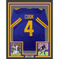 Framed Autographed/Signed Dalvin Cook #4 35x39 Minnesota Color Rush Purple Football Jersey Beckett BAS COA
