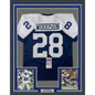 Framed Autographed/Signed Darren Woodson 35x39 Dallas Thanksgiving Day Football Jersey JSA COA