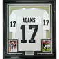 Framed Autographed/Signed Davante Adams 35x39 Las Vegas Oakland White Football Jersey Beckett BAS COA