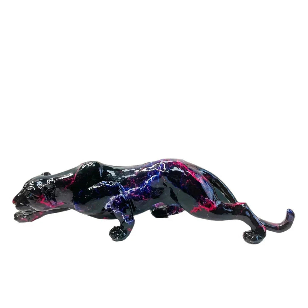 Decorative Cheetah Figurine with Lightning Pattern