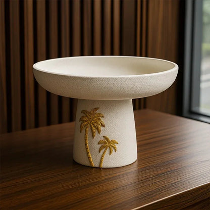 Decorative Tray - Palm Tree Design Ceramic Small