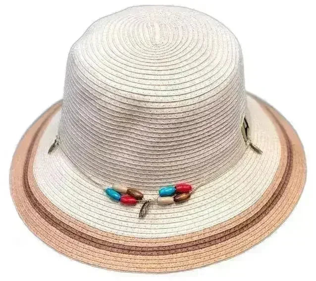 Bucket Hat - Lightweight Polyester - Blue/Red/Beige - Sun Protection