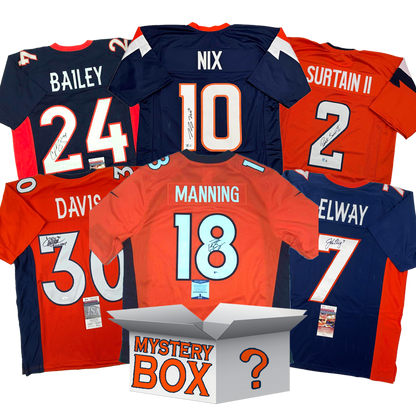 Autographed/Signed Denver Football Jersey Mystery Box with PSA JSA or Beckett COA