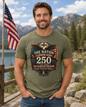 Vintage T-Shirt One Nation Under God Patriotic Freedom Cross
