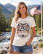 Ladies Vintage T-Shirt 250 Years of Freedom Patriotic America