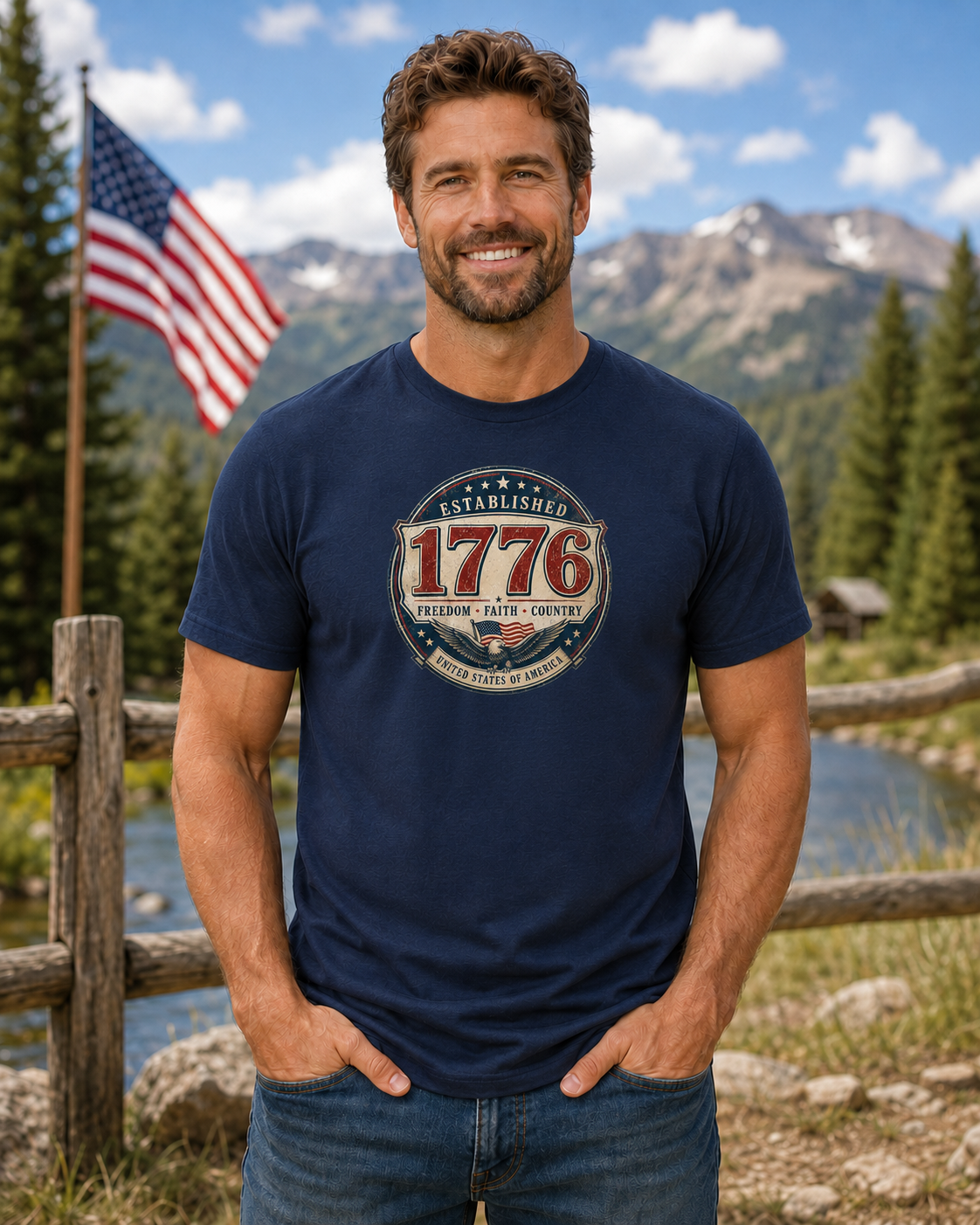 1776 Freedom Heritage Patriotic Fourth Of July T-Shirt