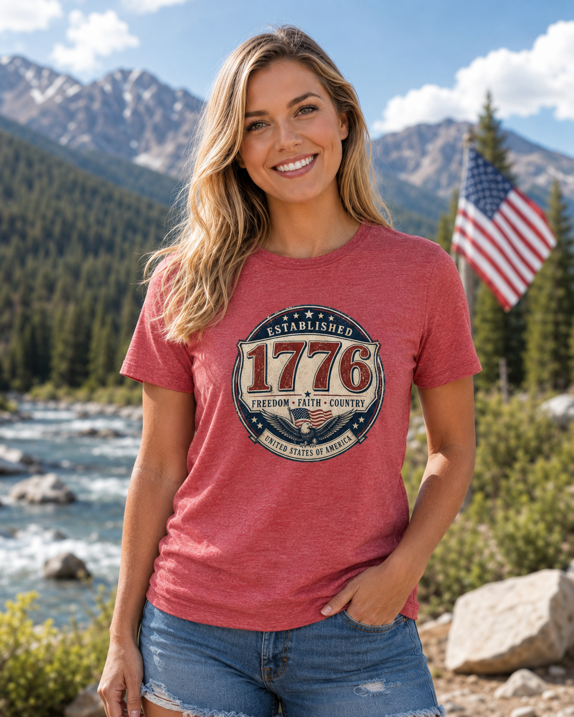 1776 Freedom Heritage Patriotic Fourth Of July T-Shirt